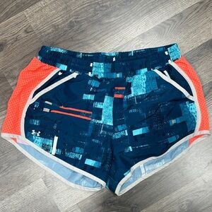 Under Armour Women's Athletic Shorts - Navy and Coral